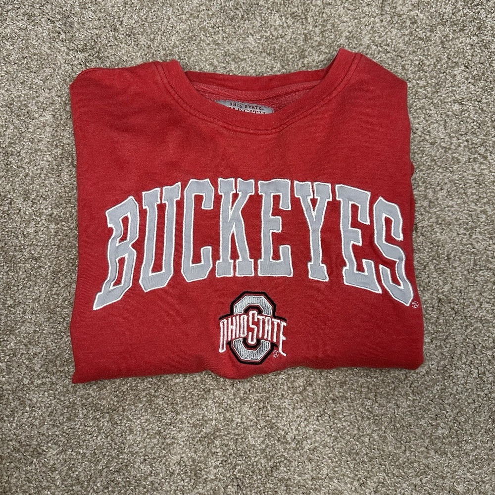 Ohio State Buckeyes University OSU Varsity Crewneck Sweatshirt Size XL Red Logo - Picture 5 of 9